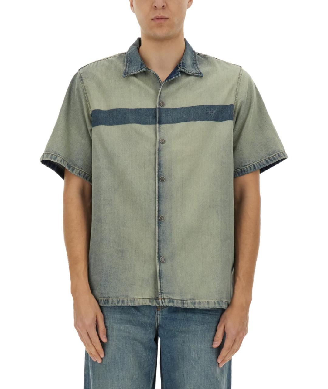 DIESEL Синяя хлопковая кэжуал рубашка, фото 2