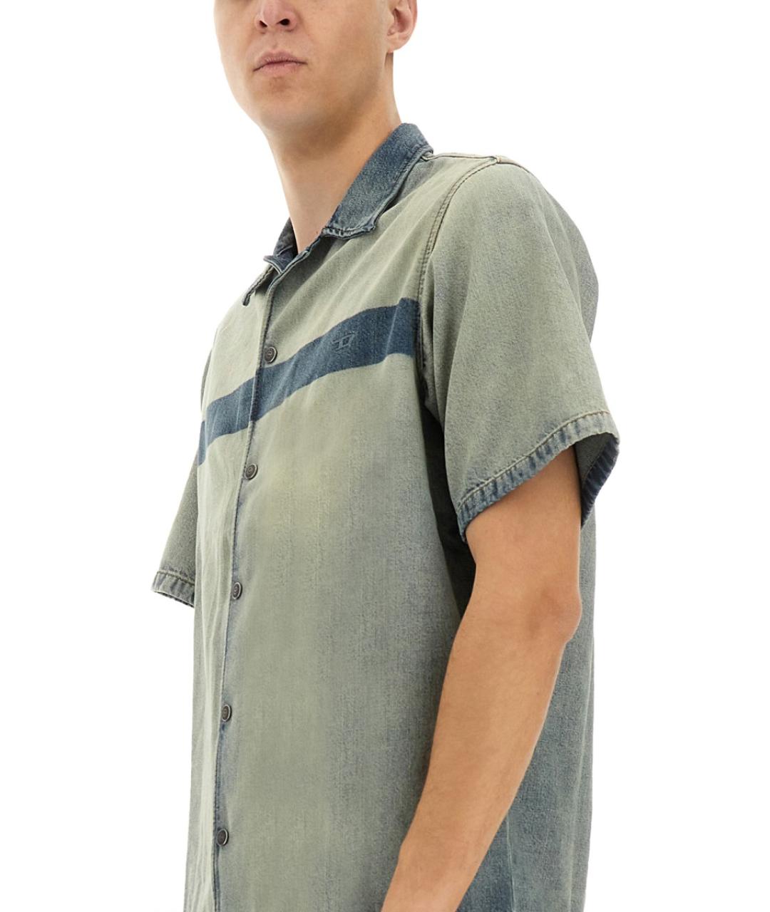 DIESEL Синяя хлопковая кэжуал рубашка, фото 5