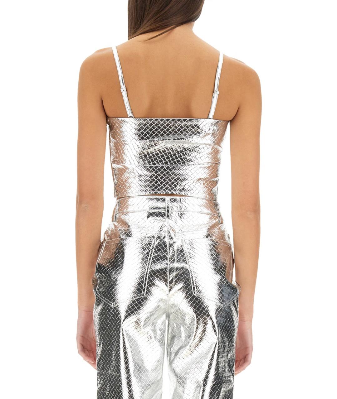 ROTATE Серебряная полиэстеровая майка, фото 4