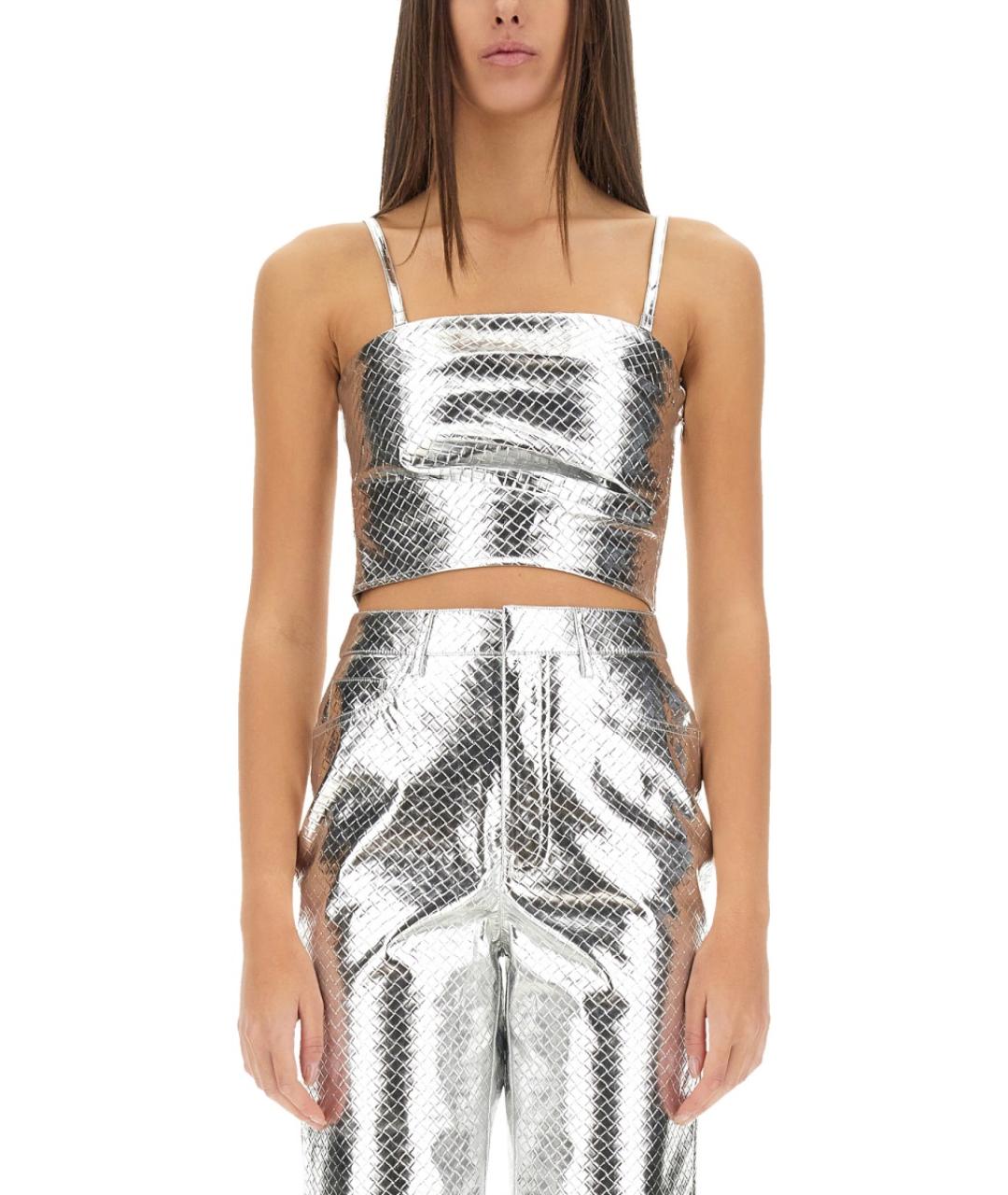 ROTATE Серебряная полиэстеровая майка, фото 2