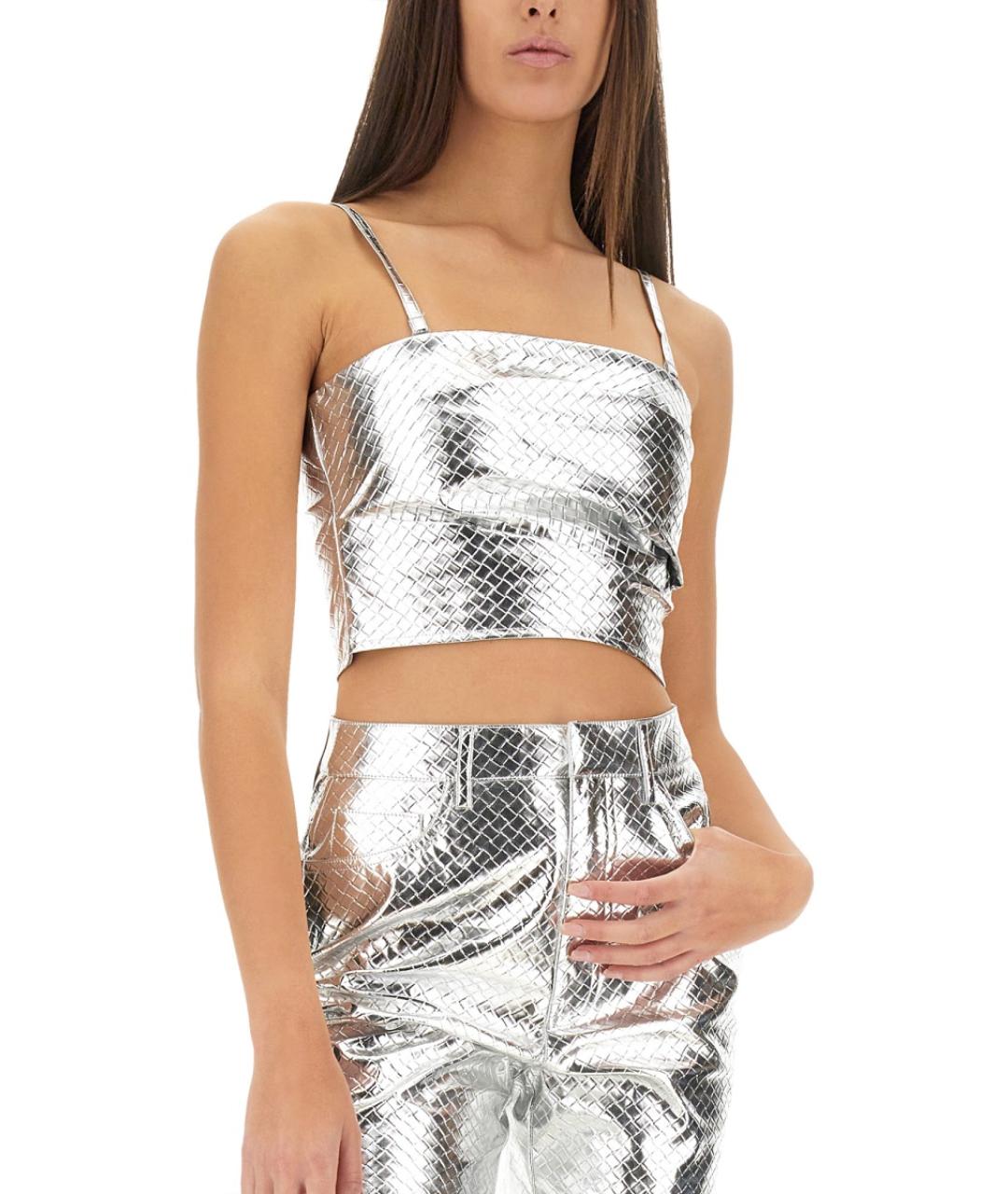 ROTATE Серебряная полиэстеровая майка, фото 5