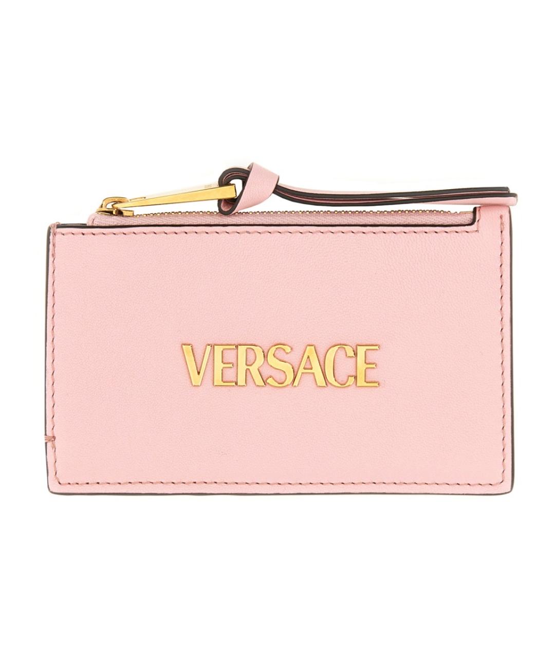 VERSACE Розовый кожаный кошелек, фото 1