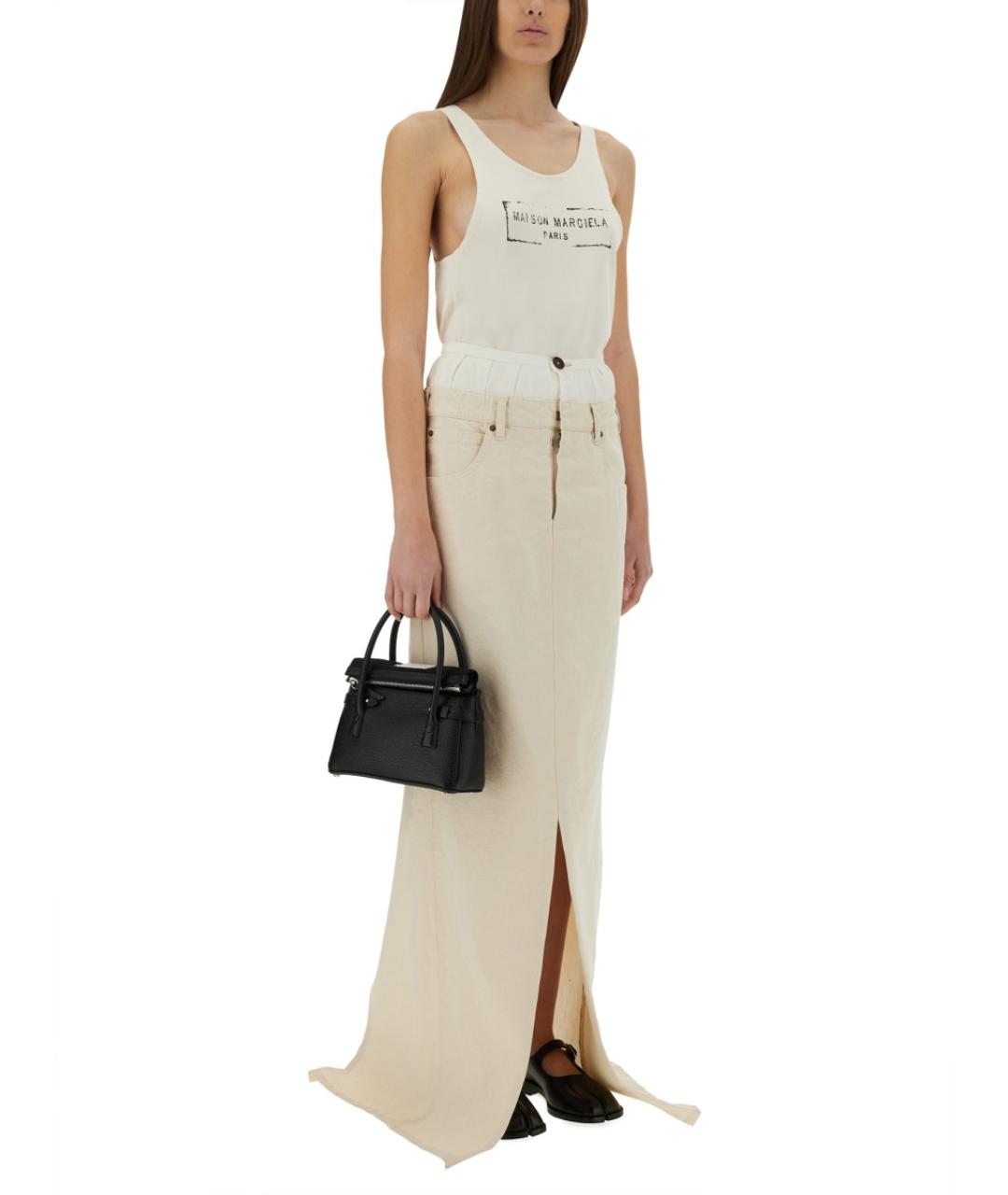 MAISON MARGIELA Бежевая вискозная майка, фото 3