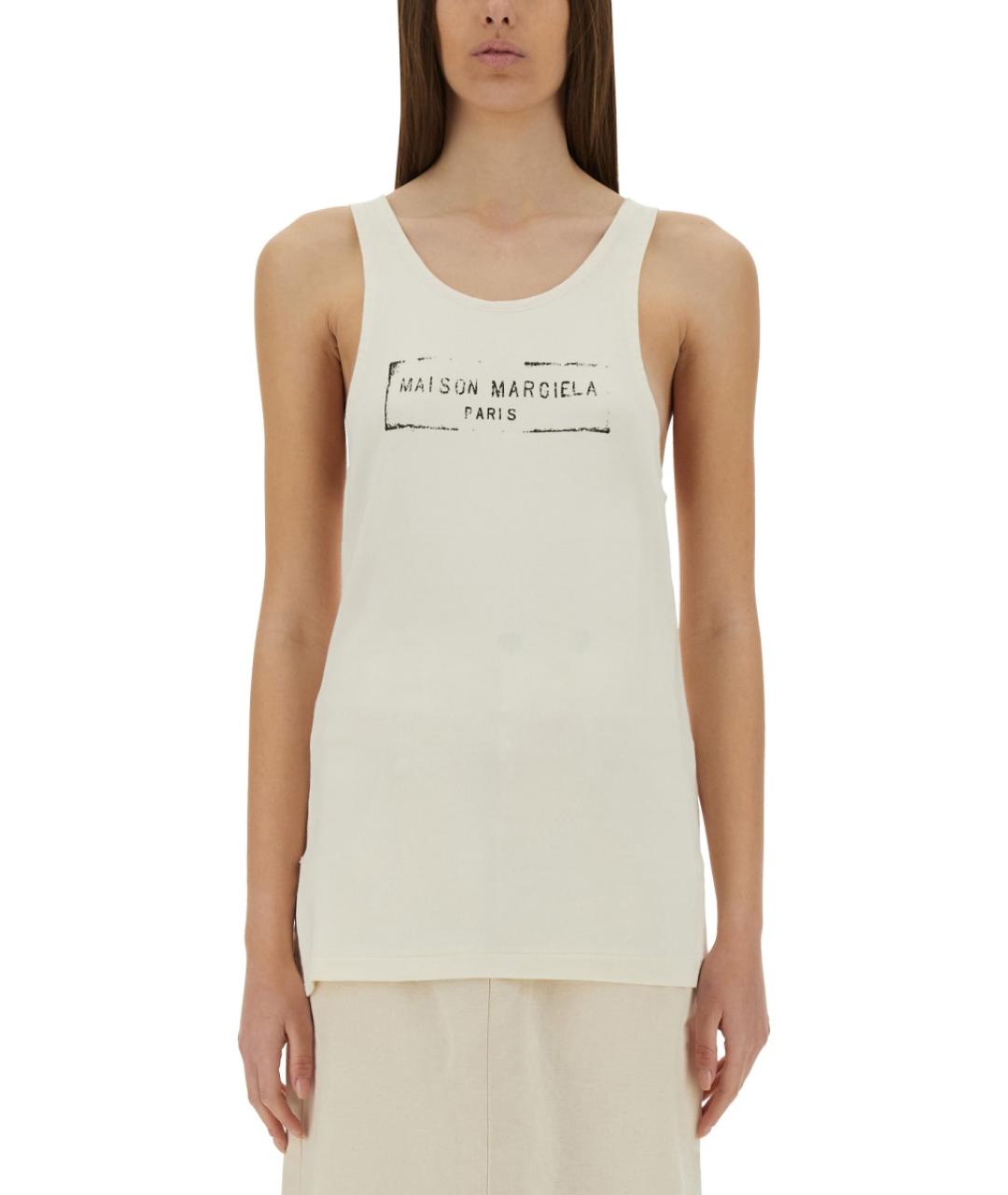 MAISON MARGIELA Бежевая вискозная майка, фото 2