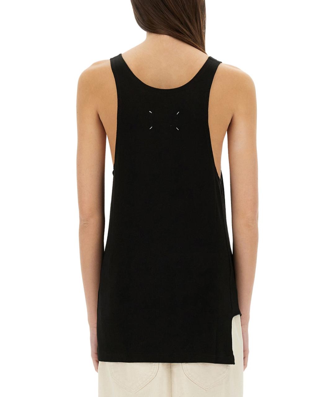 MAISON MARGIELA Черная вискозная майка, фото 4