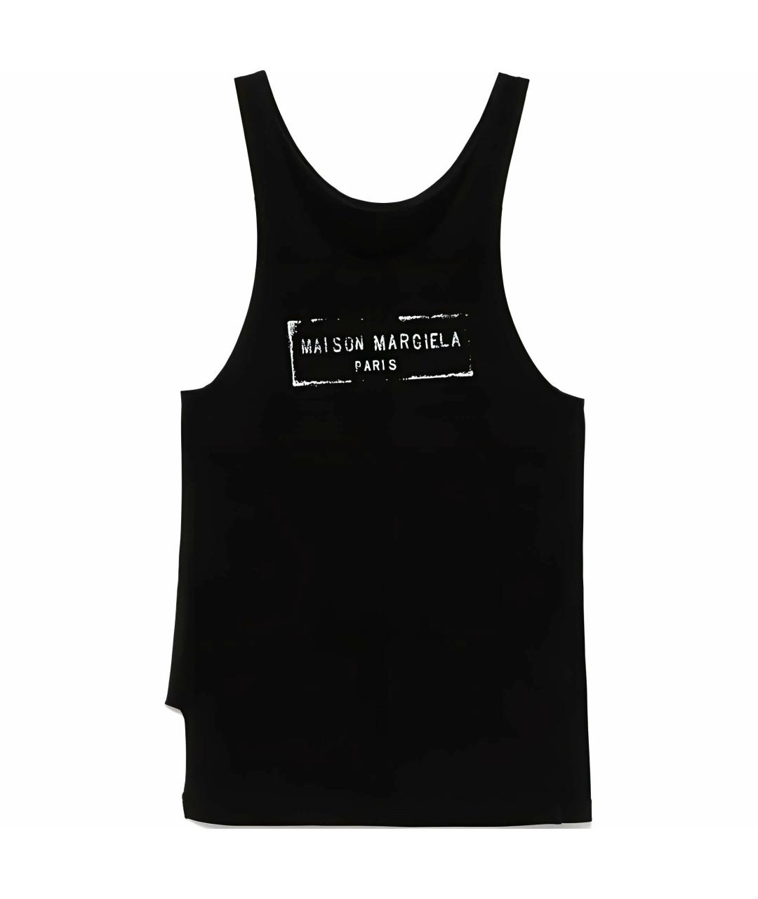 MAISON MARGIELA Черная вискозная майка, фото 1