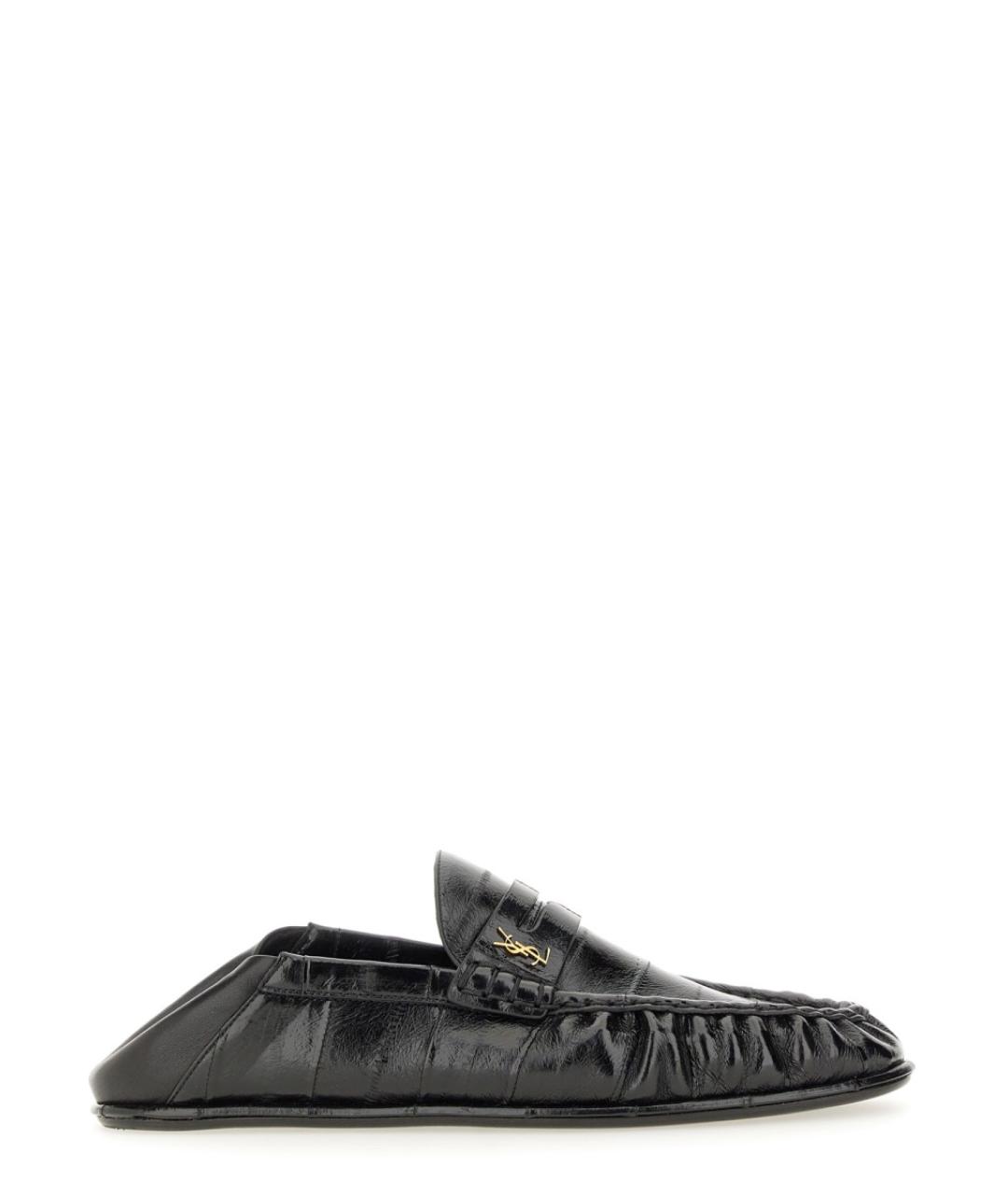 SAINT LAURENT Черные кожаные лоферы, фото 6