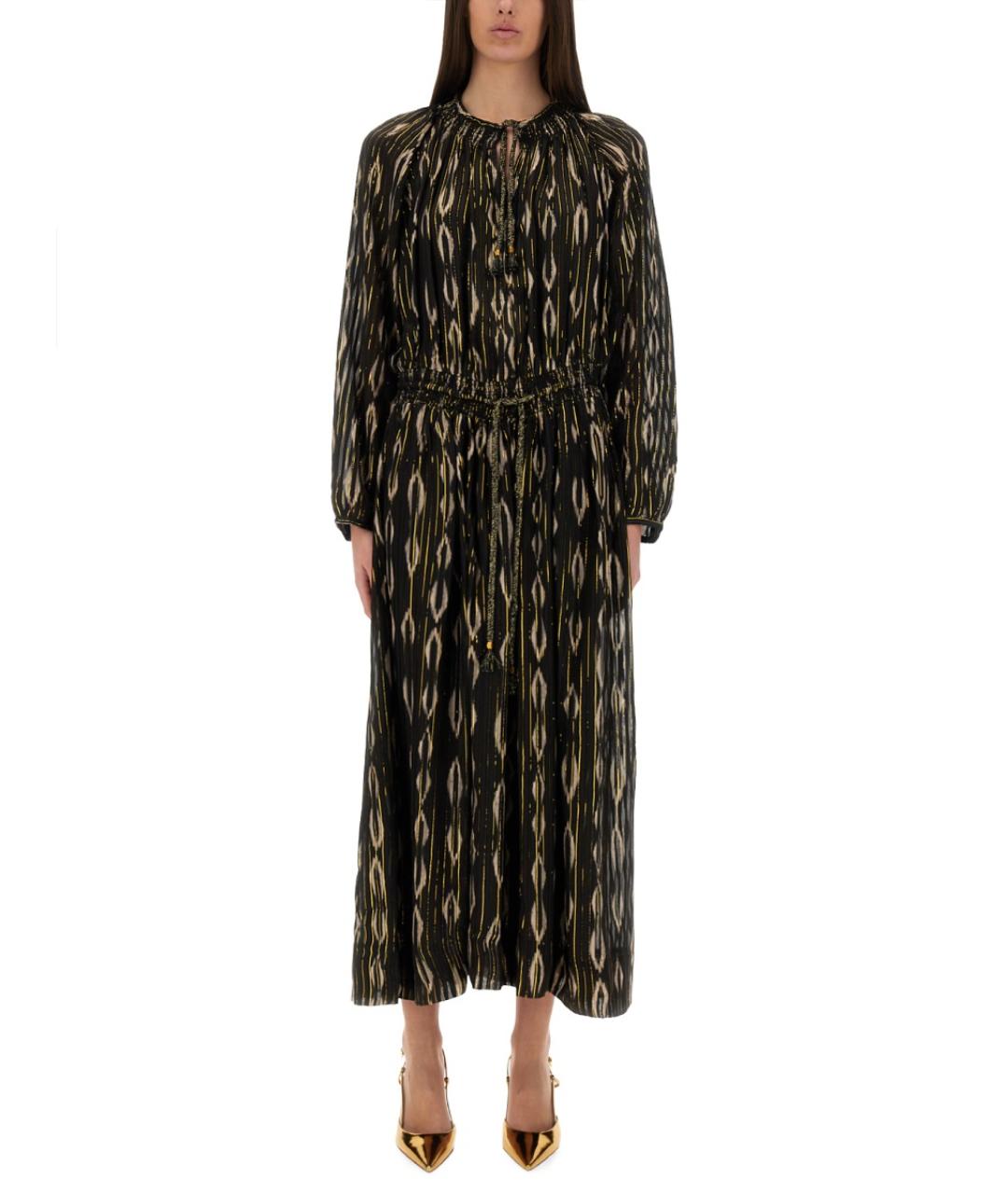 ISABEL MARANT Черное шелковое повседневное платье, фото 2