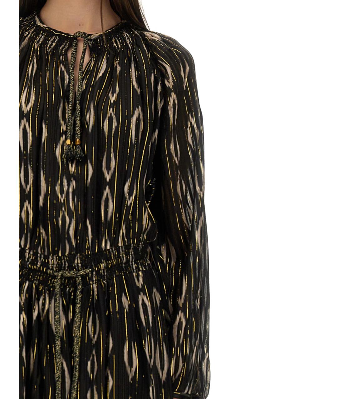 ISABEL MARANT Черное шелковое повседневное платье, фото 5