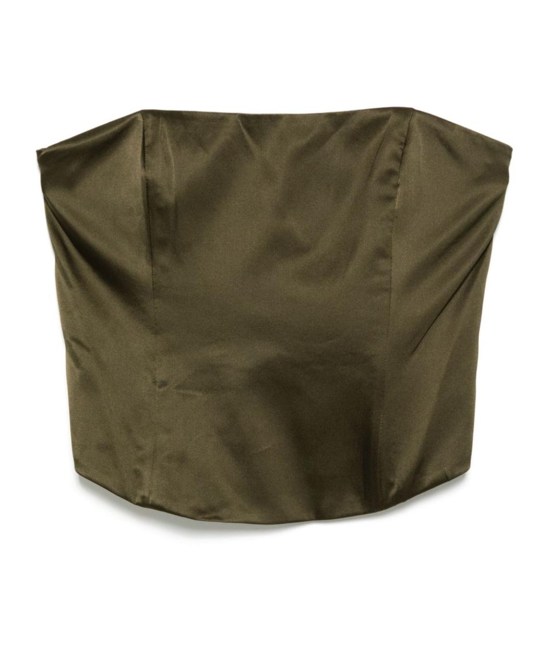 STAUD Зеленая шелковая блузы, фото 1