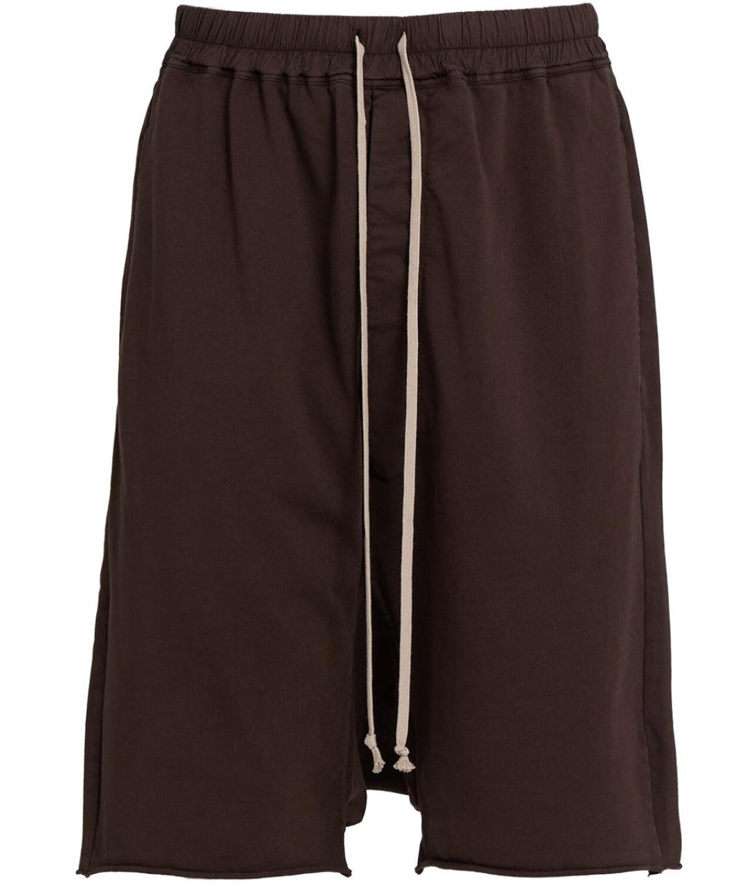 RICK OWENS Коричневые полиэстеровые шорты, фото 1