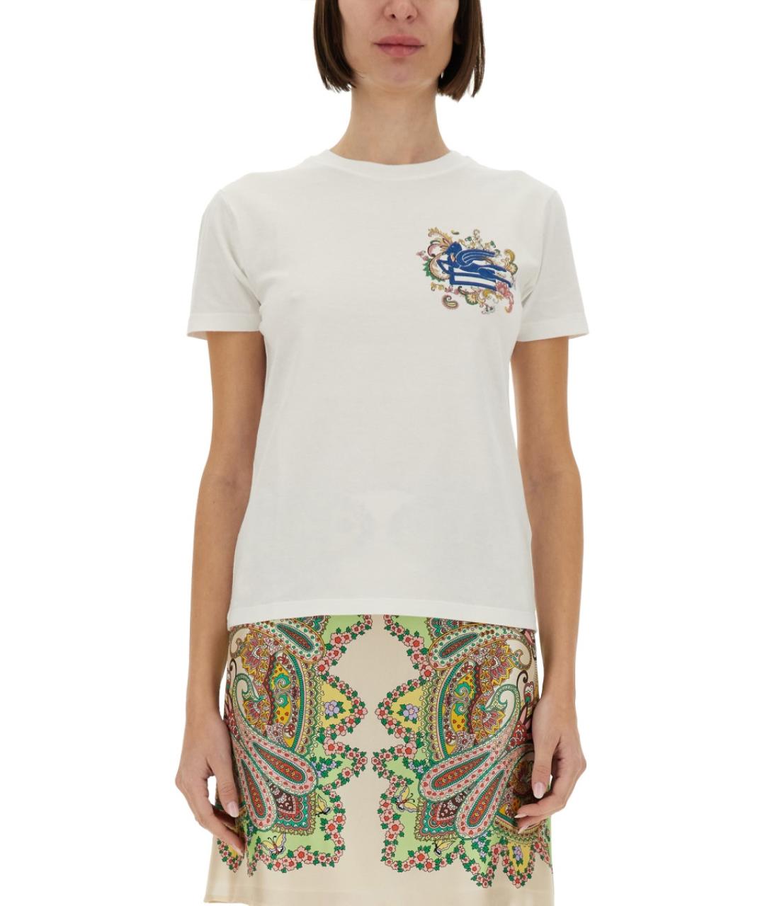 ETRO Белая хлопковая футболка, фото 2