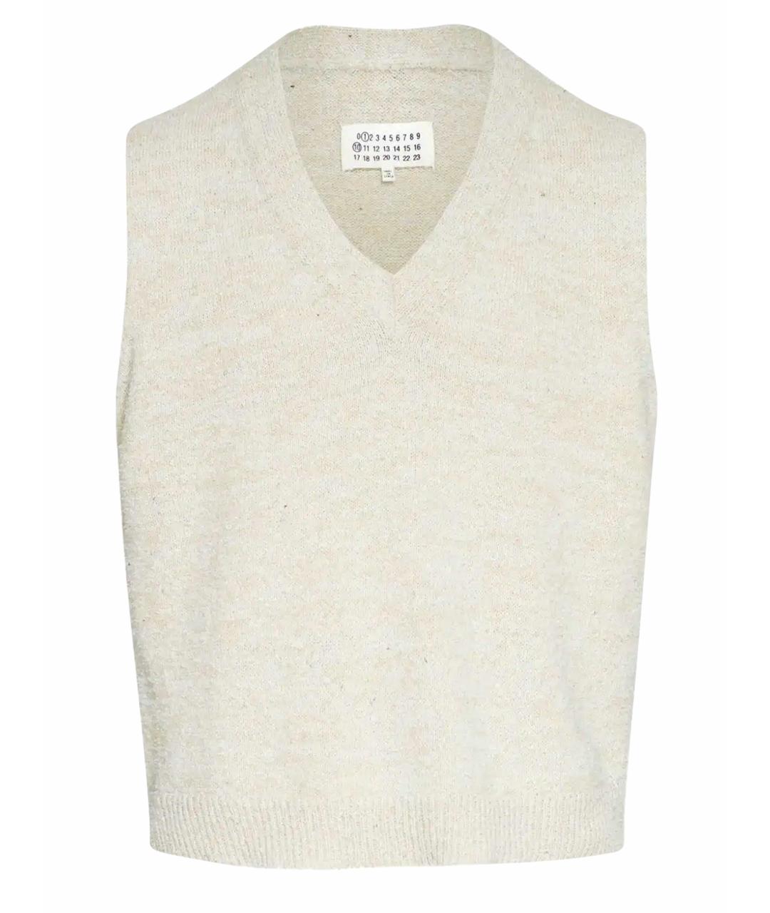 MAISON MARGIELA Бежевая шерстяная жилетка, фото 1