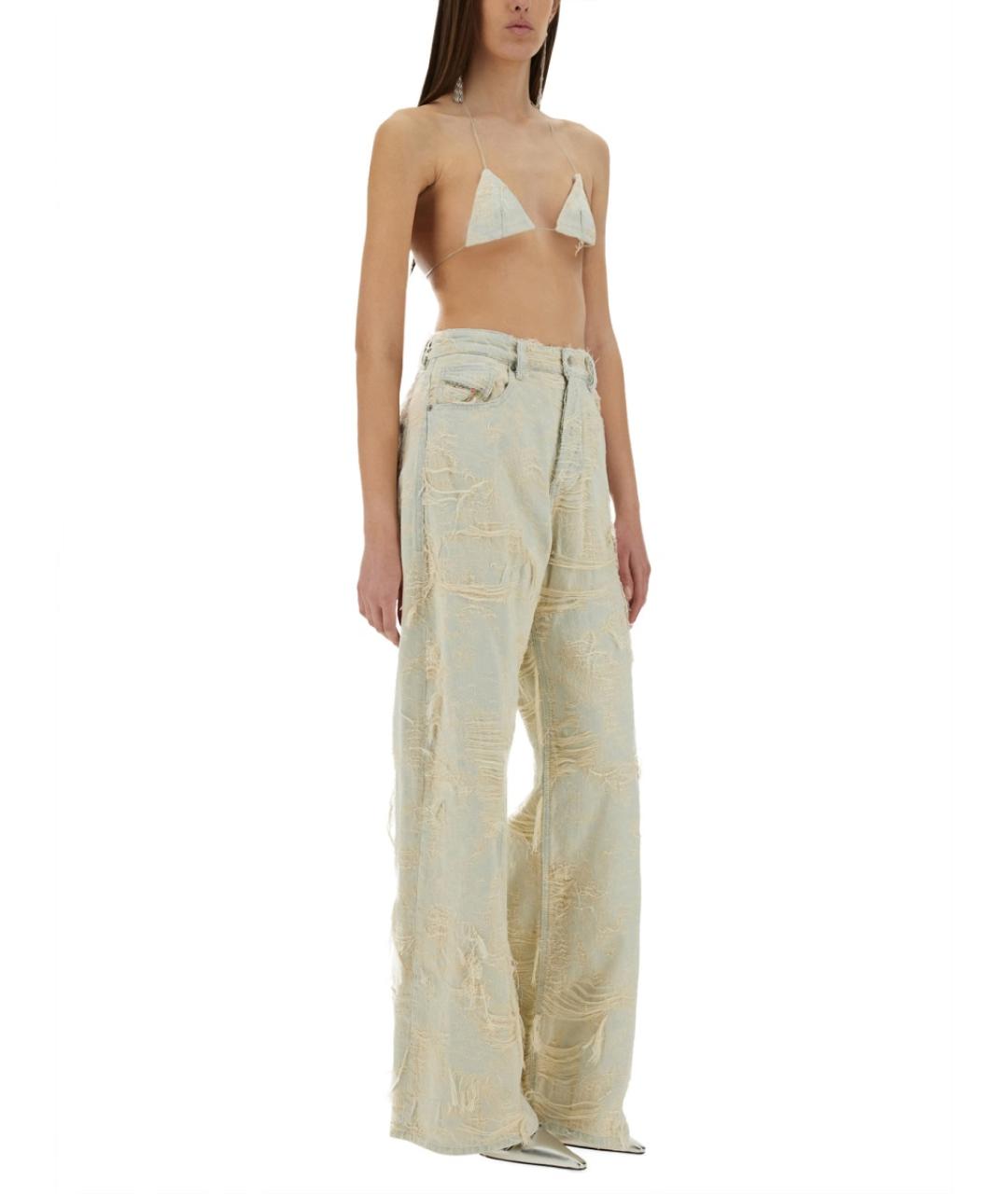 DIESEL Синие хлопковые прямые джинсы, фото 2