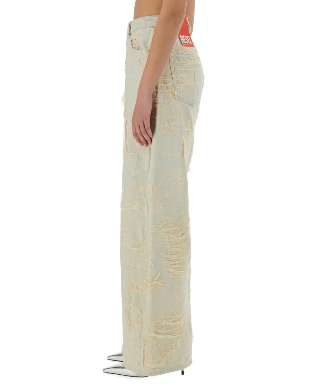 DIESEL Синие хлопковые прямые джинсы, фото 4