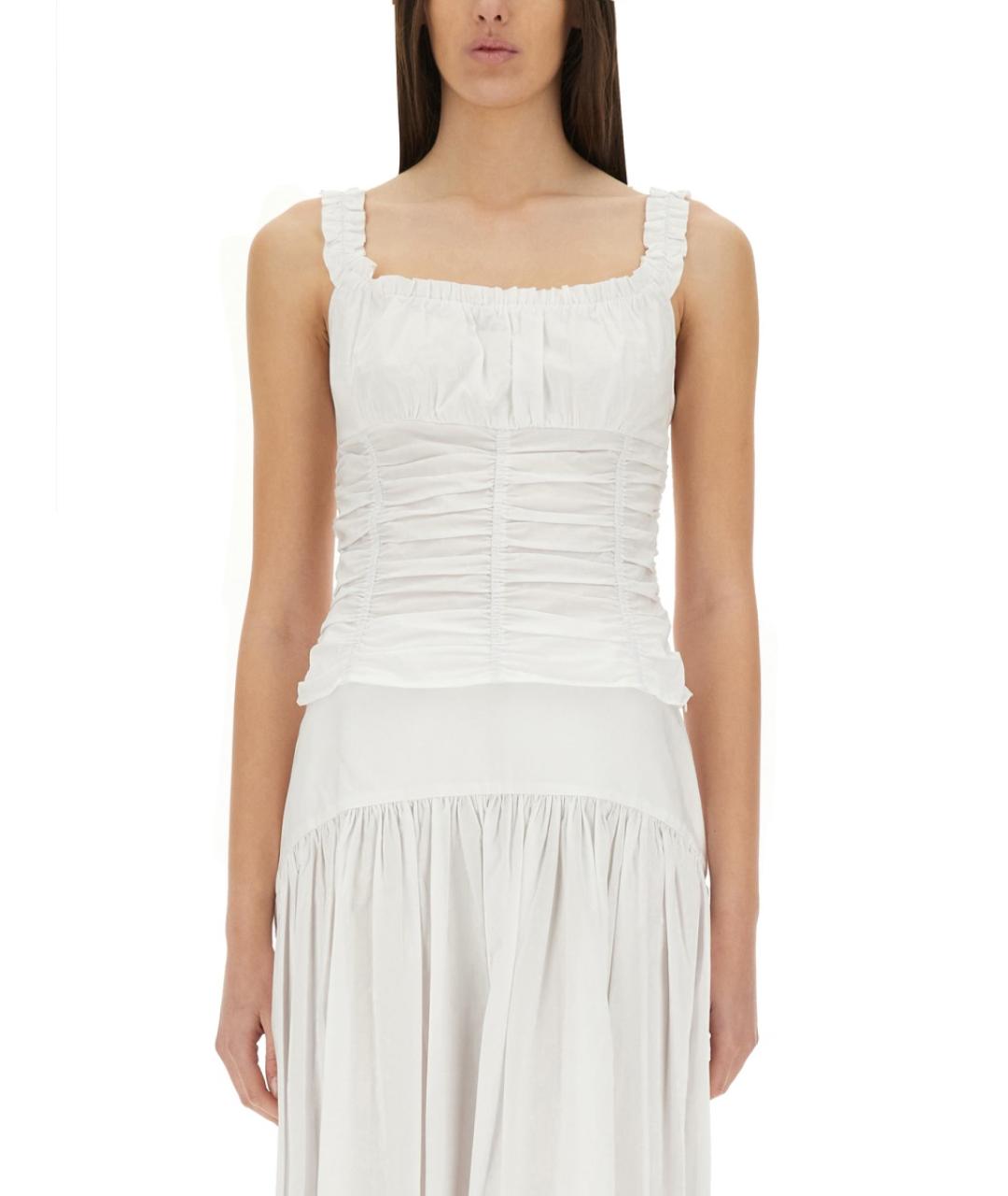 STAUD Белая хлопковая майка, фото 2