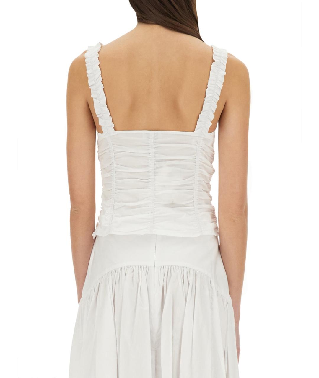 STAUD Белая хлопковая майка, фото 4