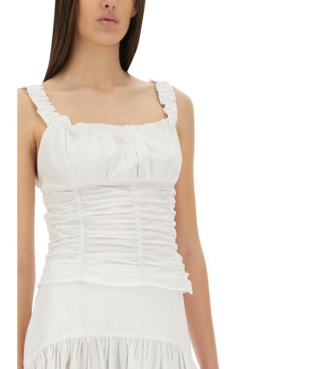 STAUD Белая хлопковая майка, фото 5