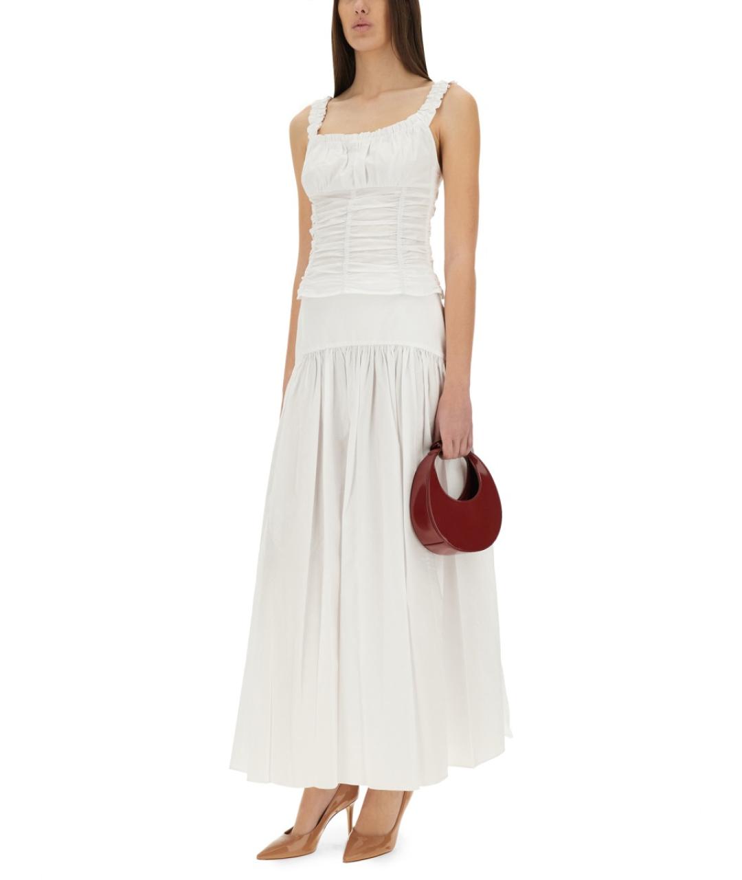 STAUD Белая хлопковая майка, фото 3