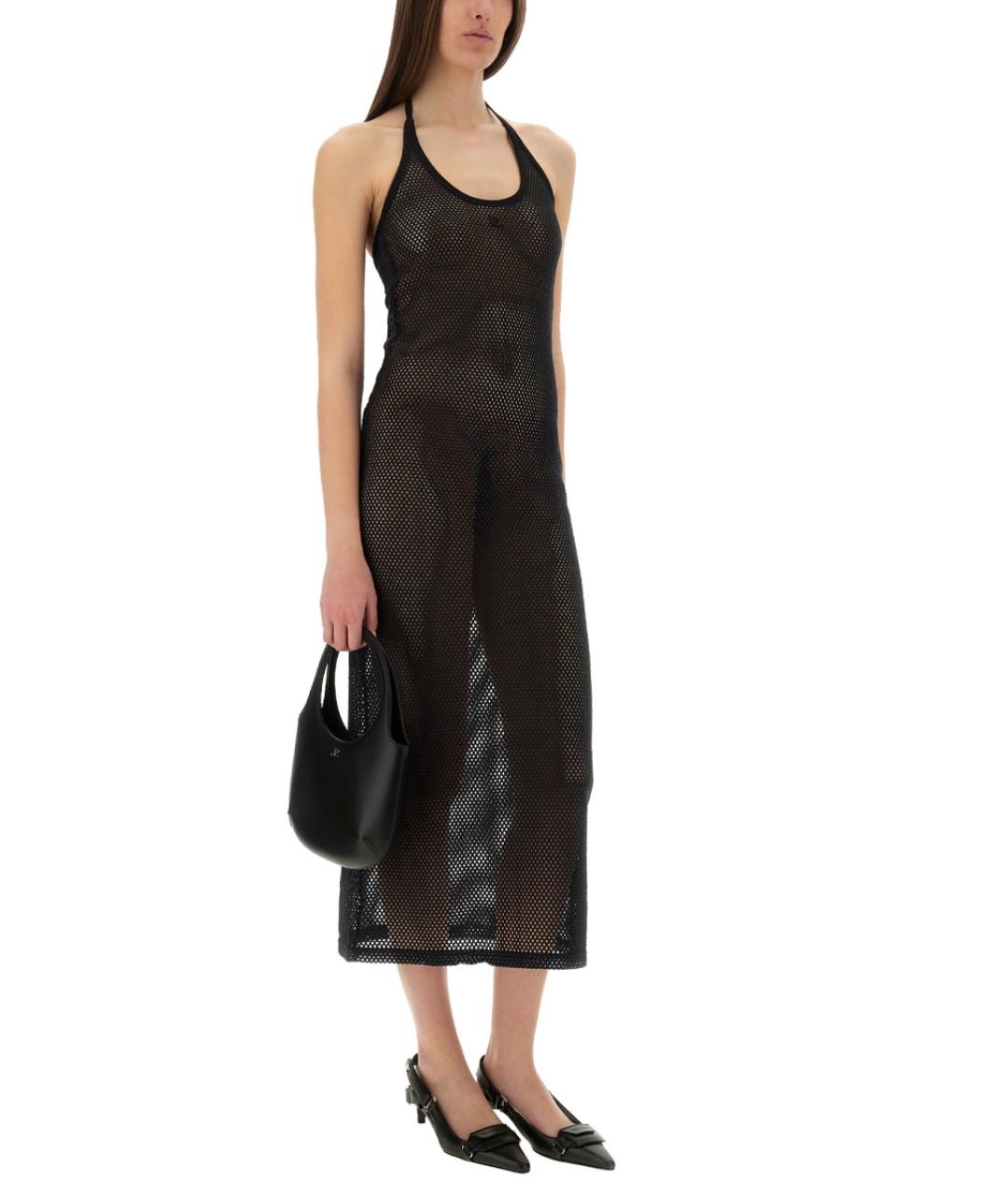 COURREGES Черное хлопковое повседневное платье, фото 3