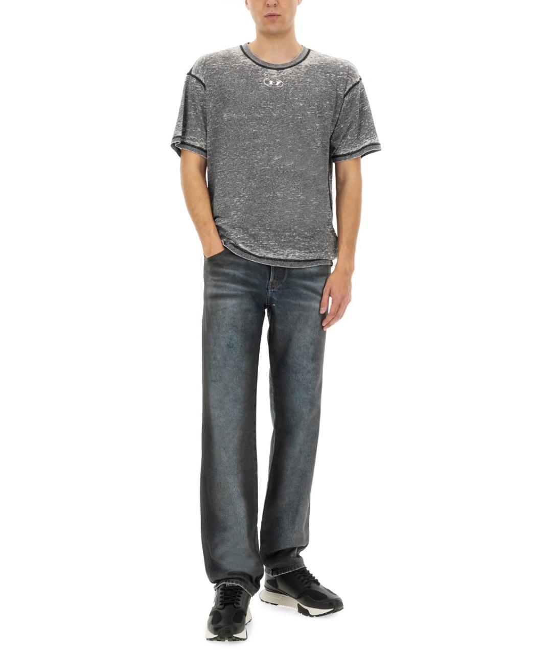 DIESEL Синие хлопковые прямые джинсы, фото 3