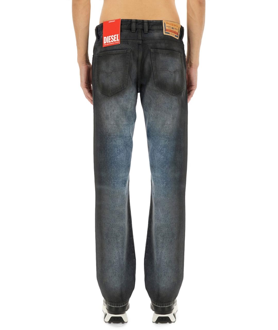 DIESEL Синие хлопковые прямые джинсы, фото 4