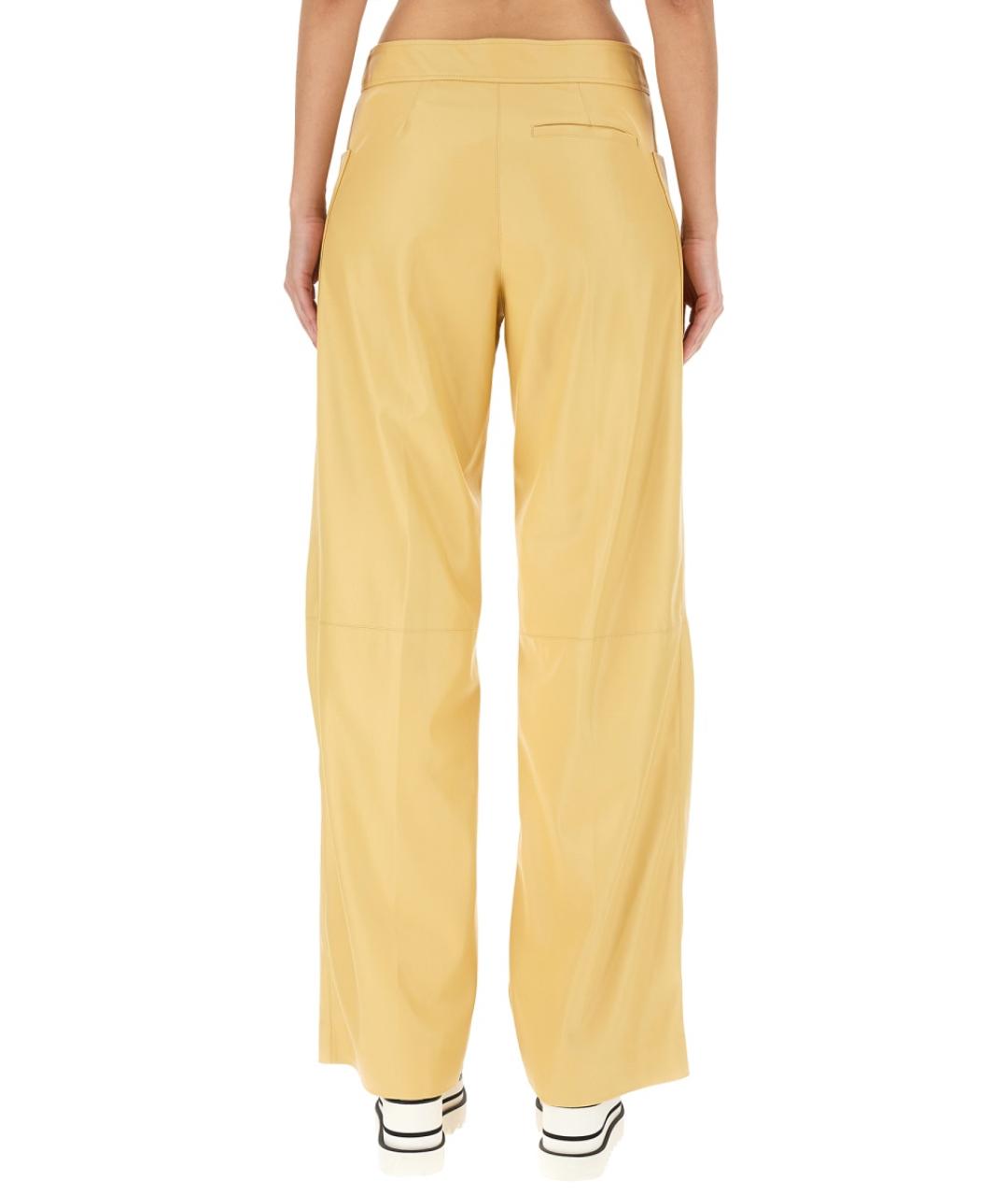 STELLA MCCARTNEY Желтые полиэстеровые прямые брюки, фото 5