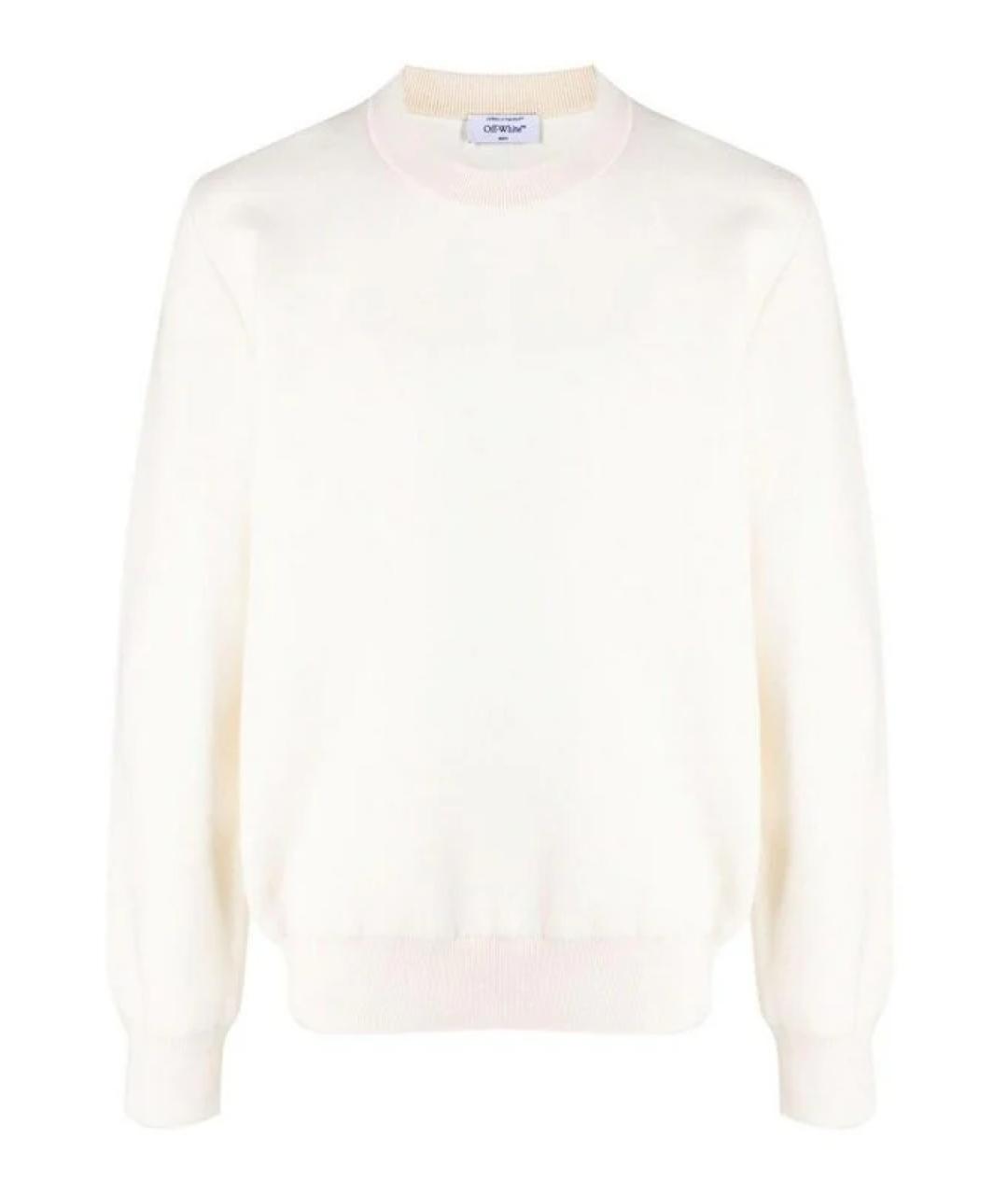 OFF-WHITE Белый хлопковый джемпер / свитер, фото 1
