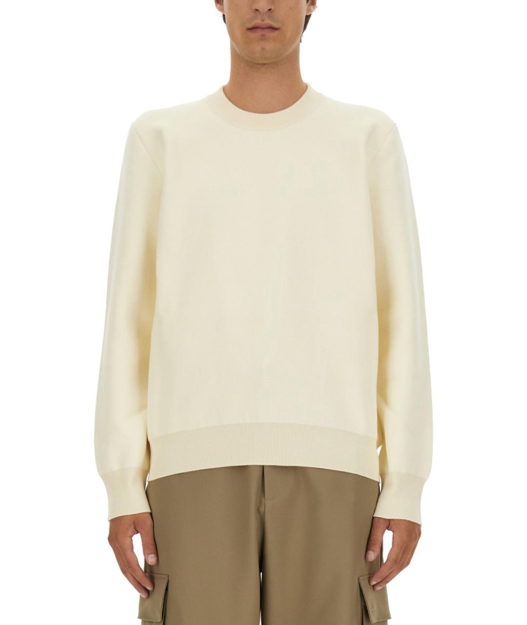 OFF-WHITE Белый хлопковый джемпер / свитер, фото 2