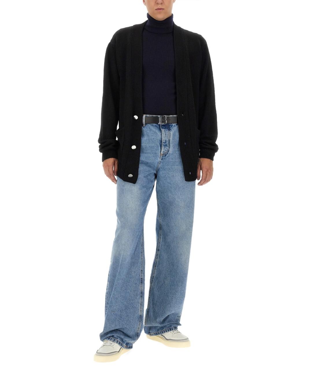 BALMAIN Черный шерстяной кардиган, фото 3