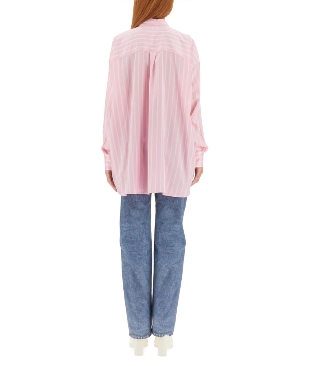 BOTTEGA VENETA Розовая шелковая рубашка, фото 4