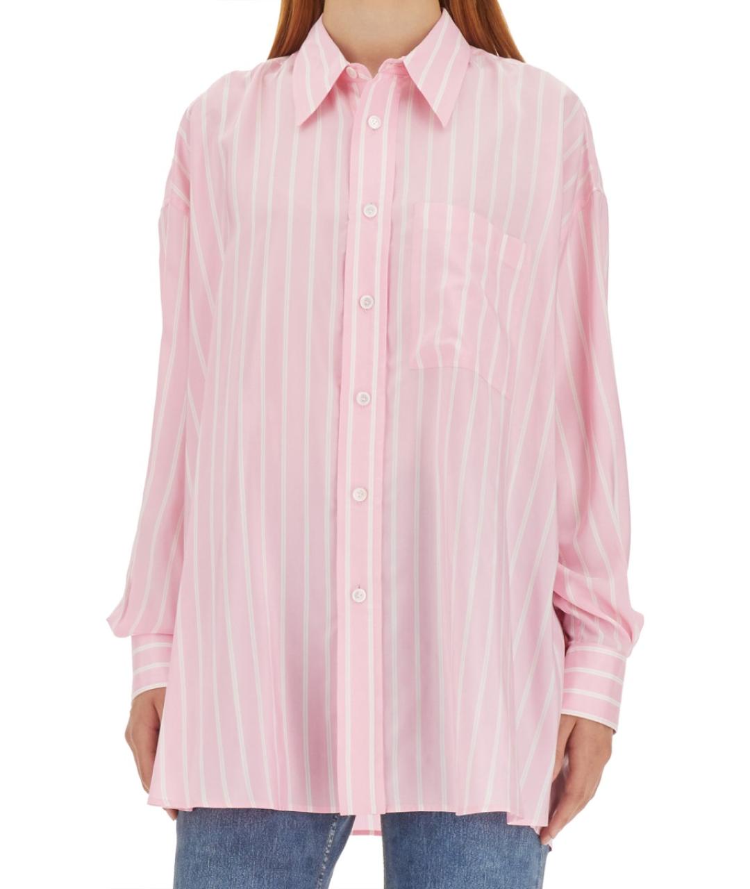 BOTTEGA VENETA Розовая шелковая рубашка, фото 5