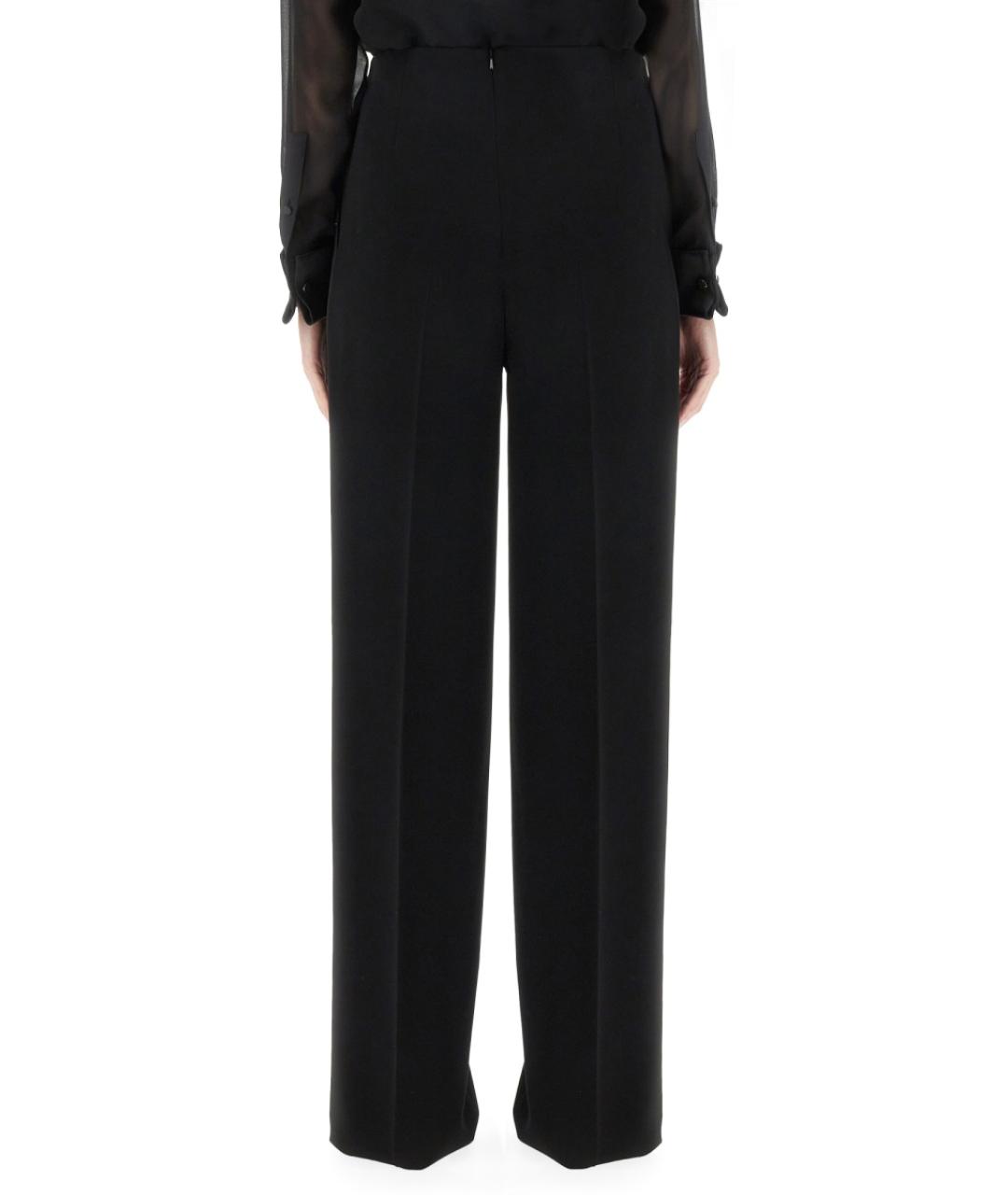 MAX MARA Черные ацетатные брюки широкие, фото 3