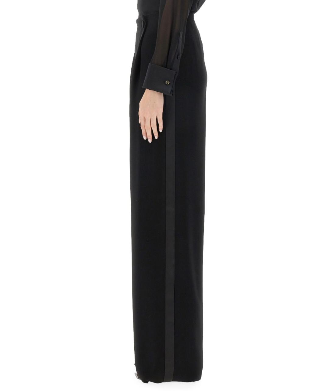 MAX MARA Черные ацетатные брюки широкие, фото 2