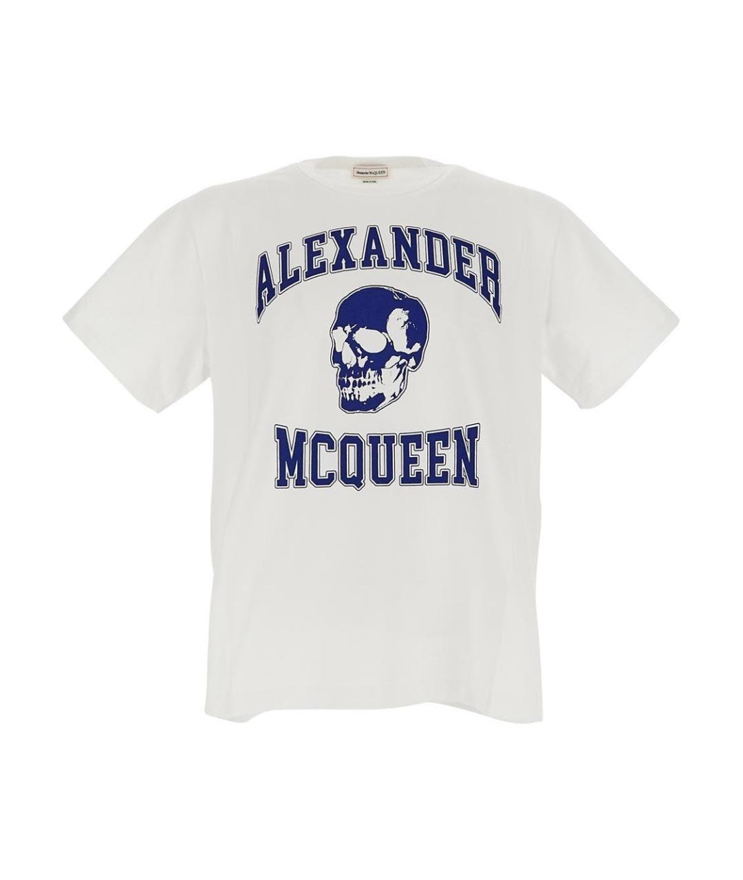 ALEXANDER MCQUEEN Белая хлопковая футболка, фото 1