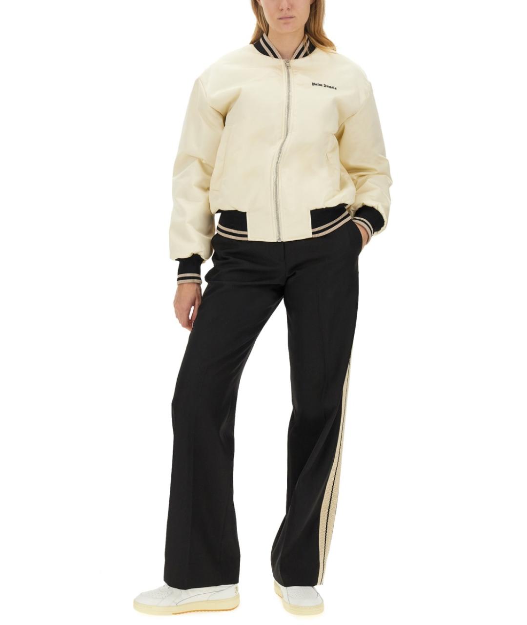 PALM ANGELS Черные полиэстеровые прямые брюки, фото 3