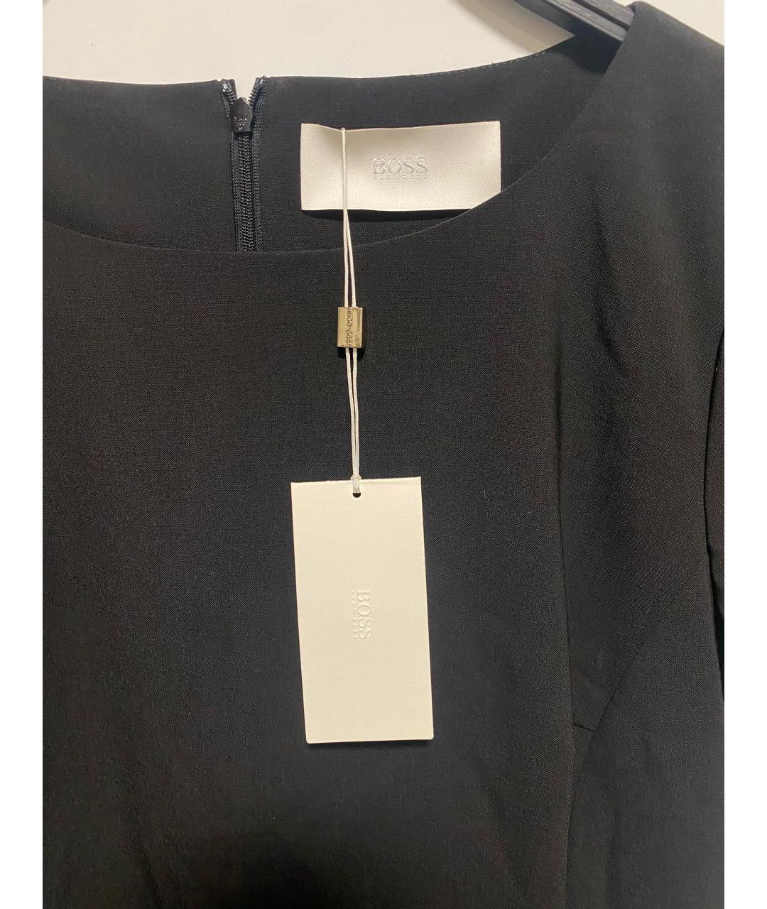 HUGO BOSS Черное шерстяное повседневное платье, фото 3