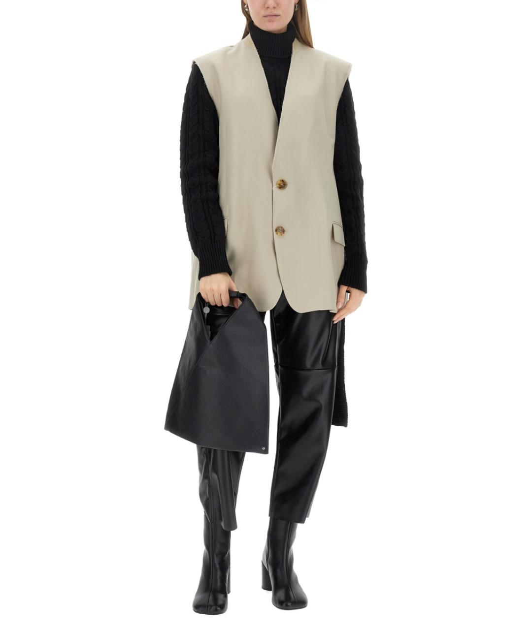 MM6 MAISON MARGIELA Бежевый полиэстеровый жилет, фото 3