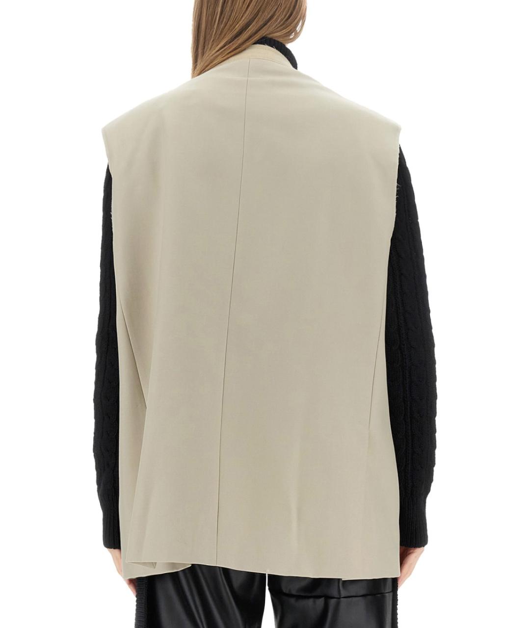 MM6 MAISON MARGIELA Бежевый полиэстеровый жилет, фото 4