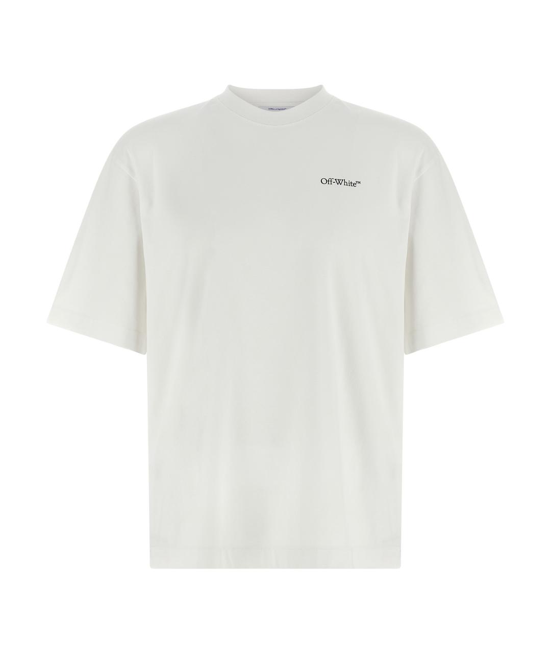 OFF-WHITE Белая хлопковая футболка, фото 1