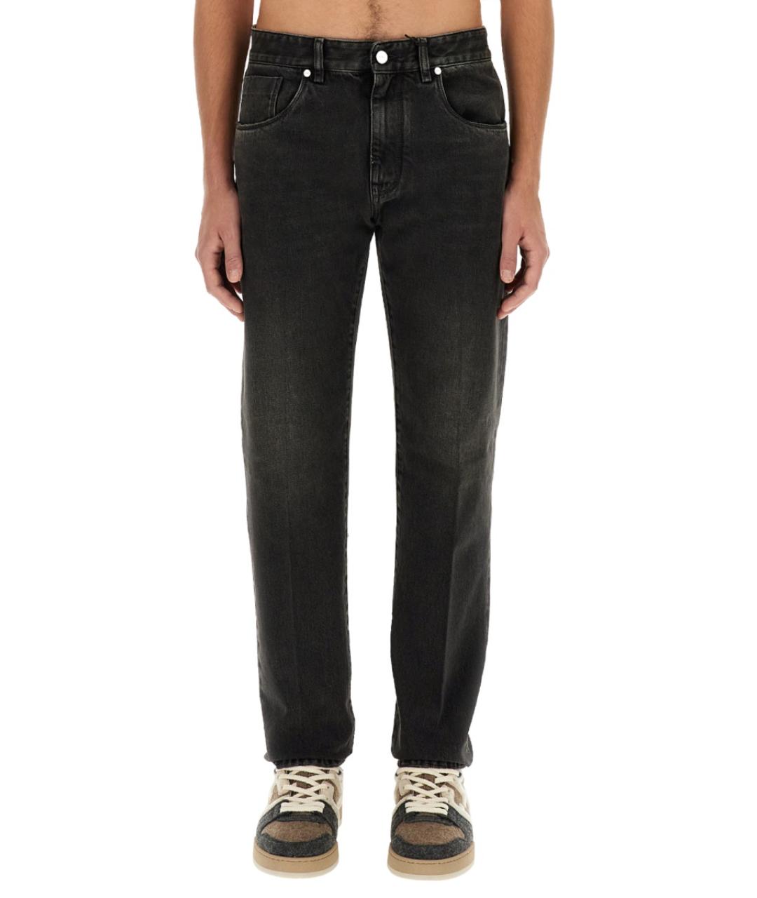 FENDI Черные хлопковые прямые джинсы, фото 5