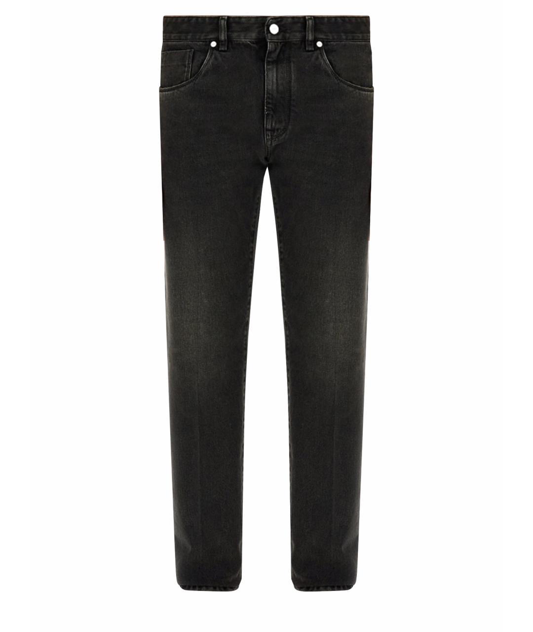 FENDI Черные хлопковые прямые джинсы, фото 1