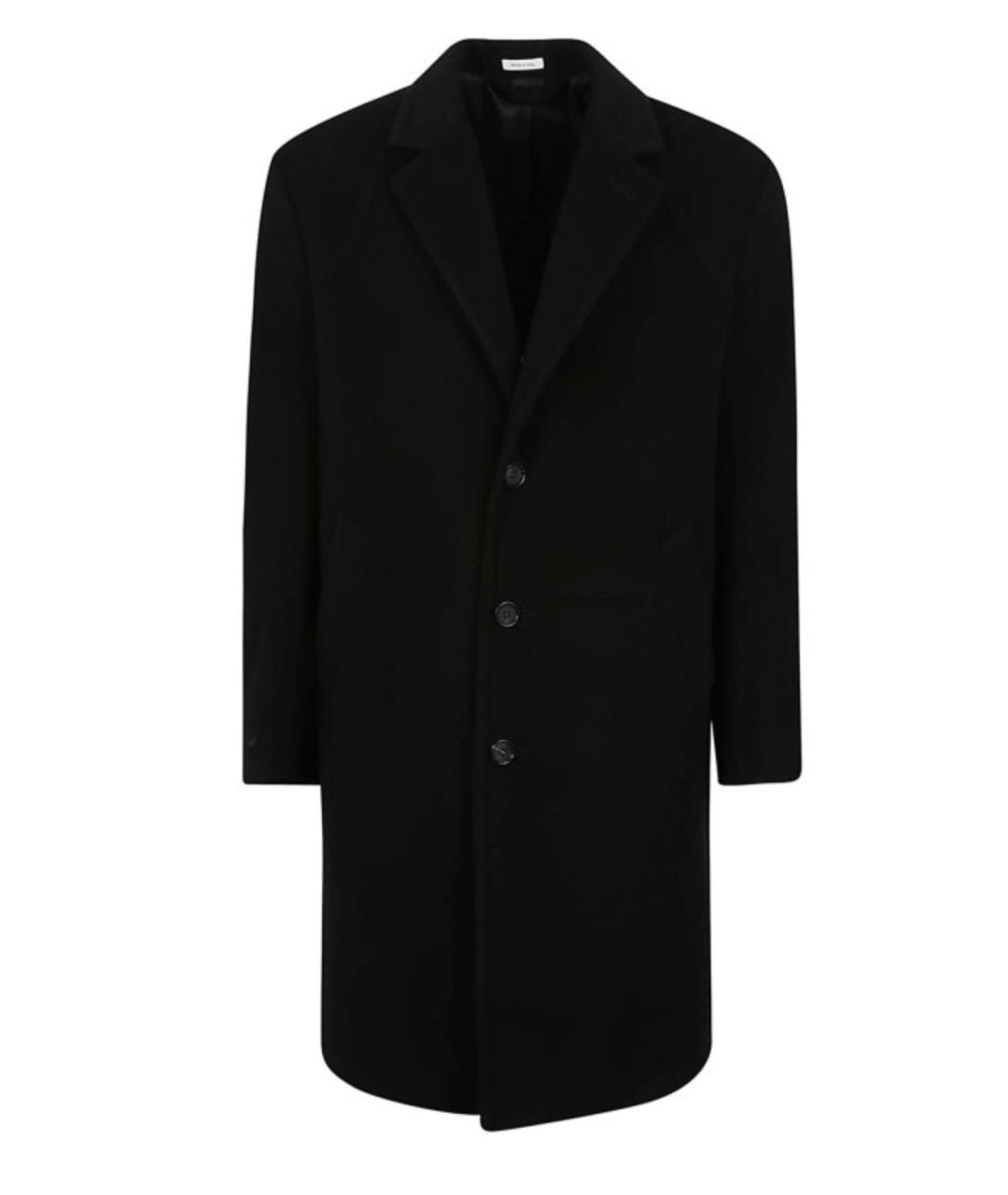 ALEXANDER MCQUEEN Черный шерстяной тренч / плащ, фото 1
