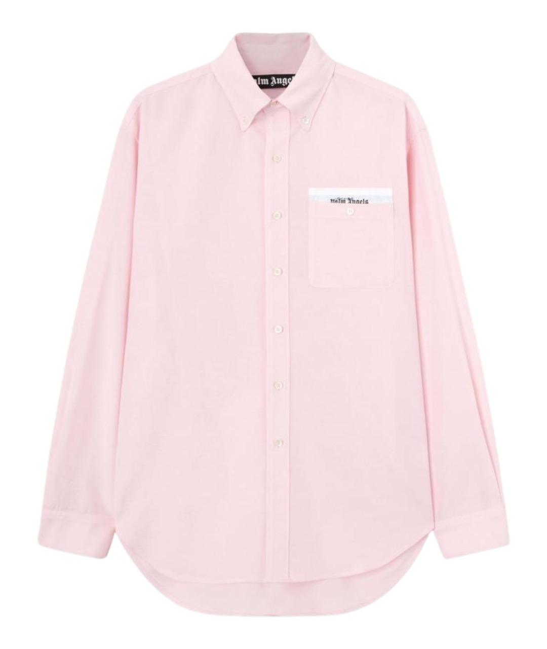 PALM ANGELS Розовая хлопковая кэжуал рубашка, фото 1