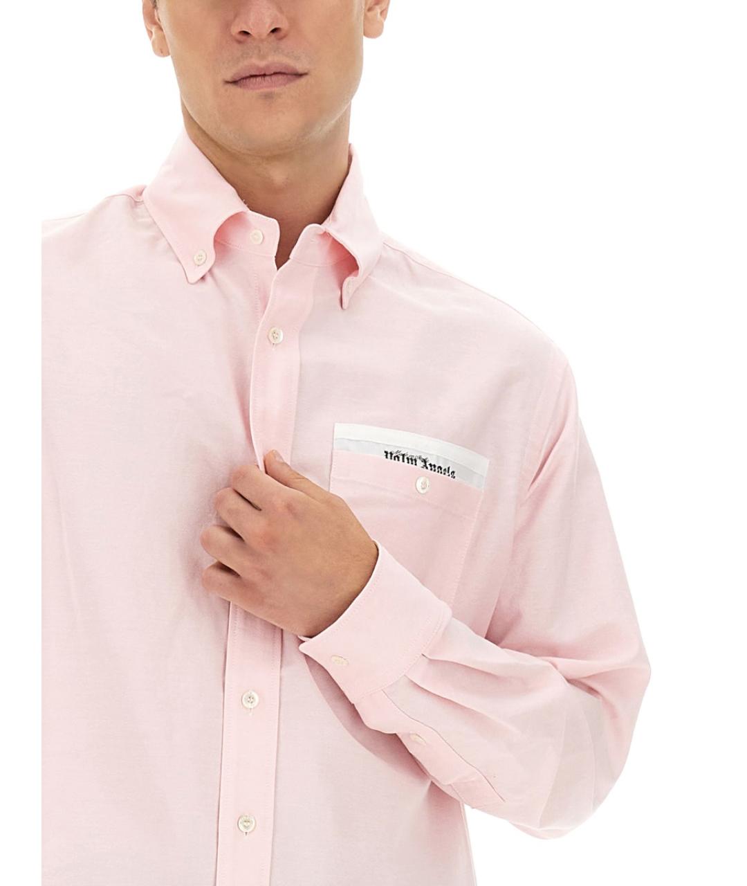 PALM ANGELS Розовая хлопковая кэжуал рубашка, фото 5