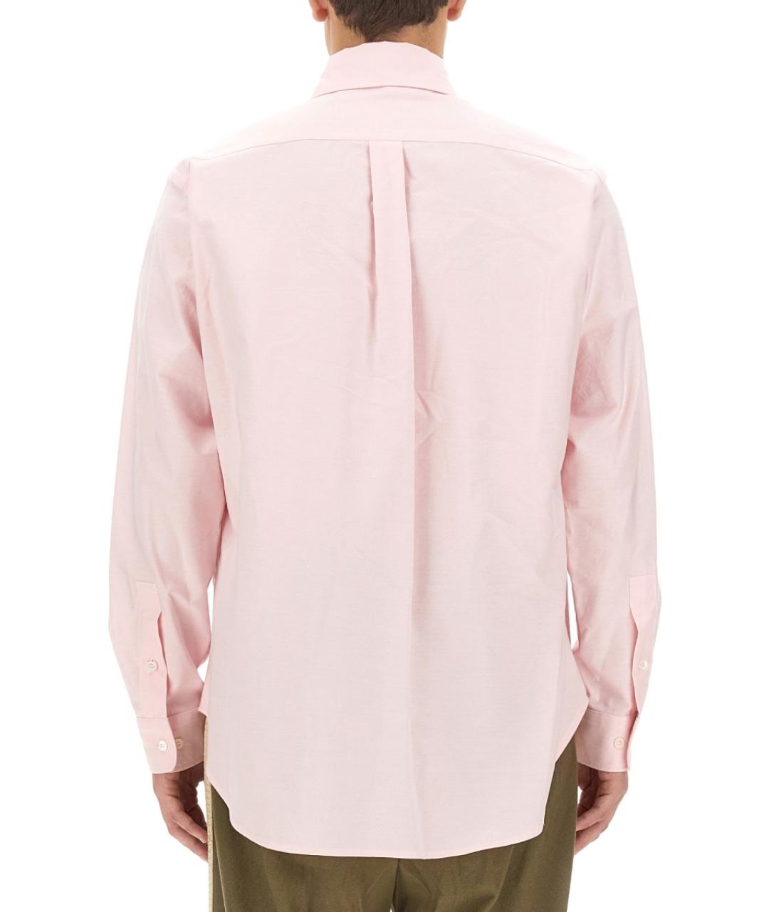 PALM ANGELS Розовая хлопковая кэжуал рубашка, фото 4