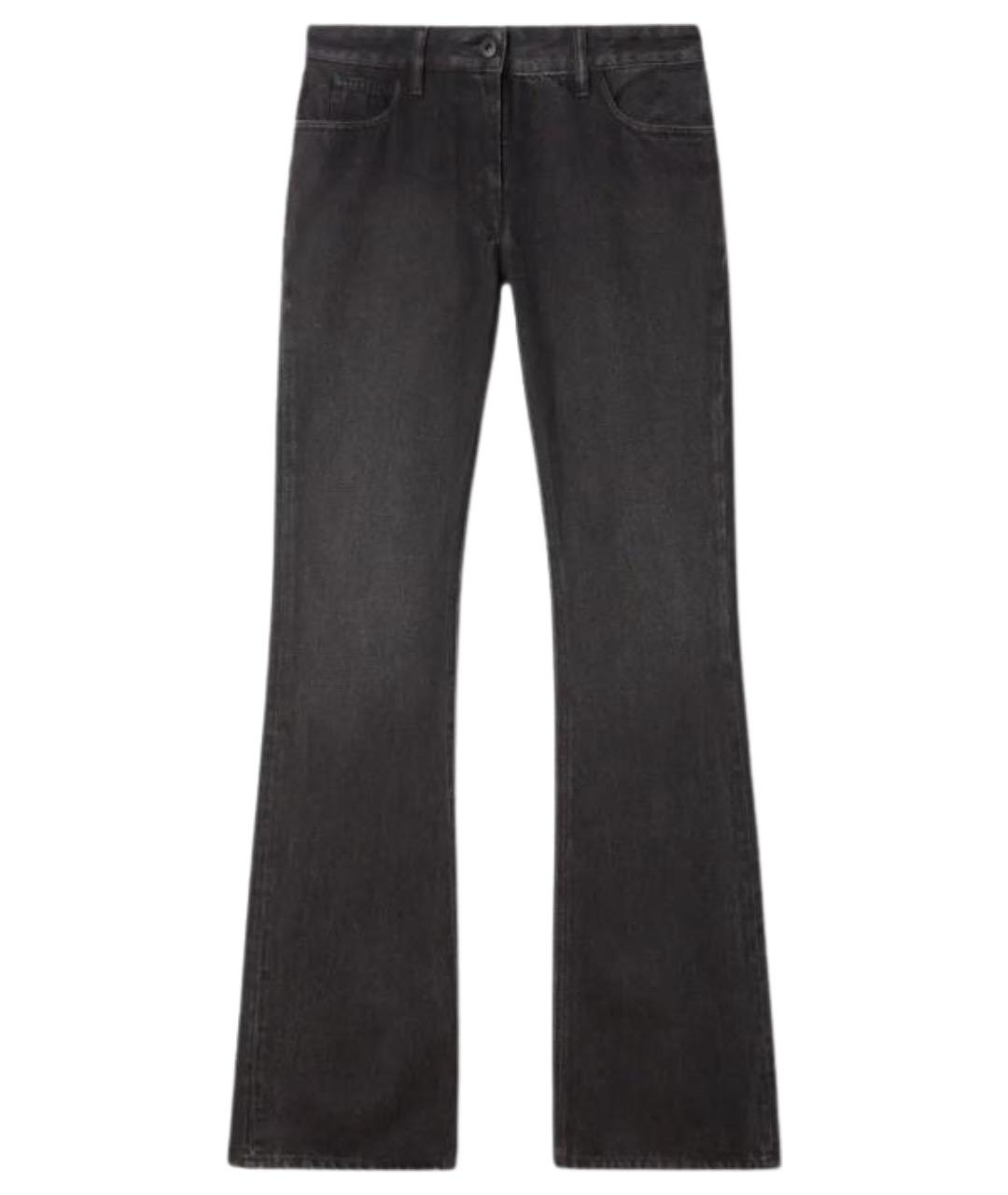 OFF-WHITE Черные хлопковые прямые джинсы, фото 1