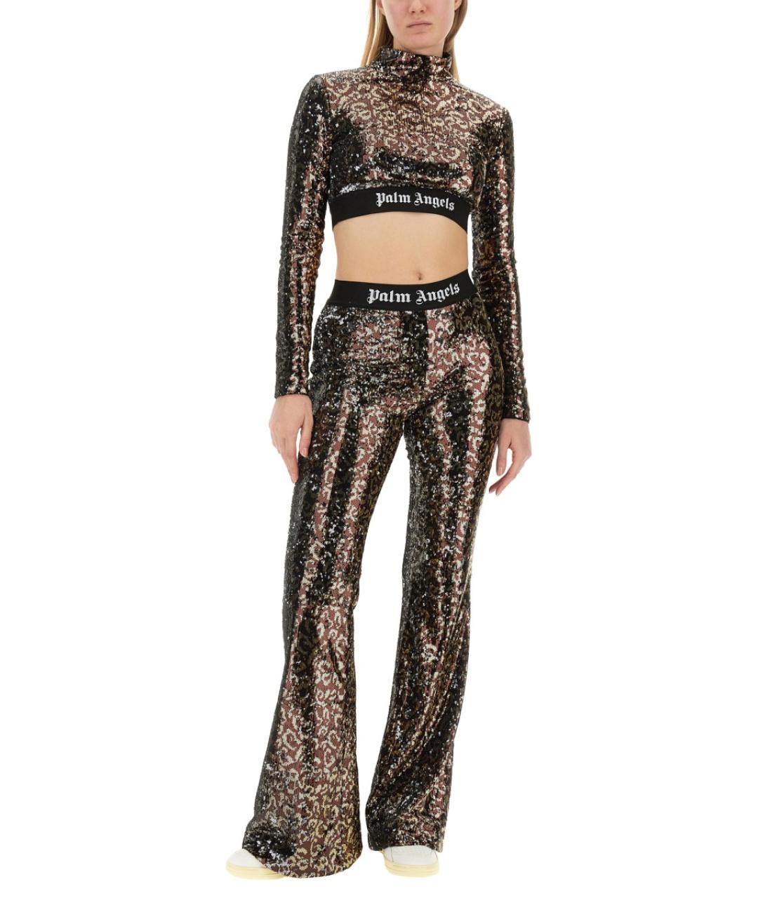 PALM ANGELS Мульти полиэстеровые прямые брюки, фото 3