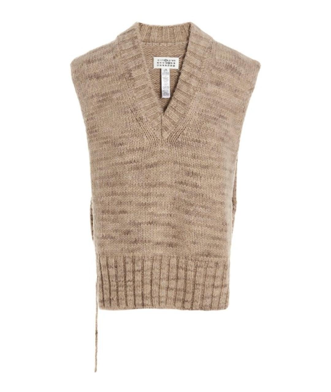 MAISON MARGIELA Бежевый шерстяной жилет, фото 1