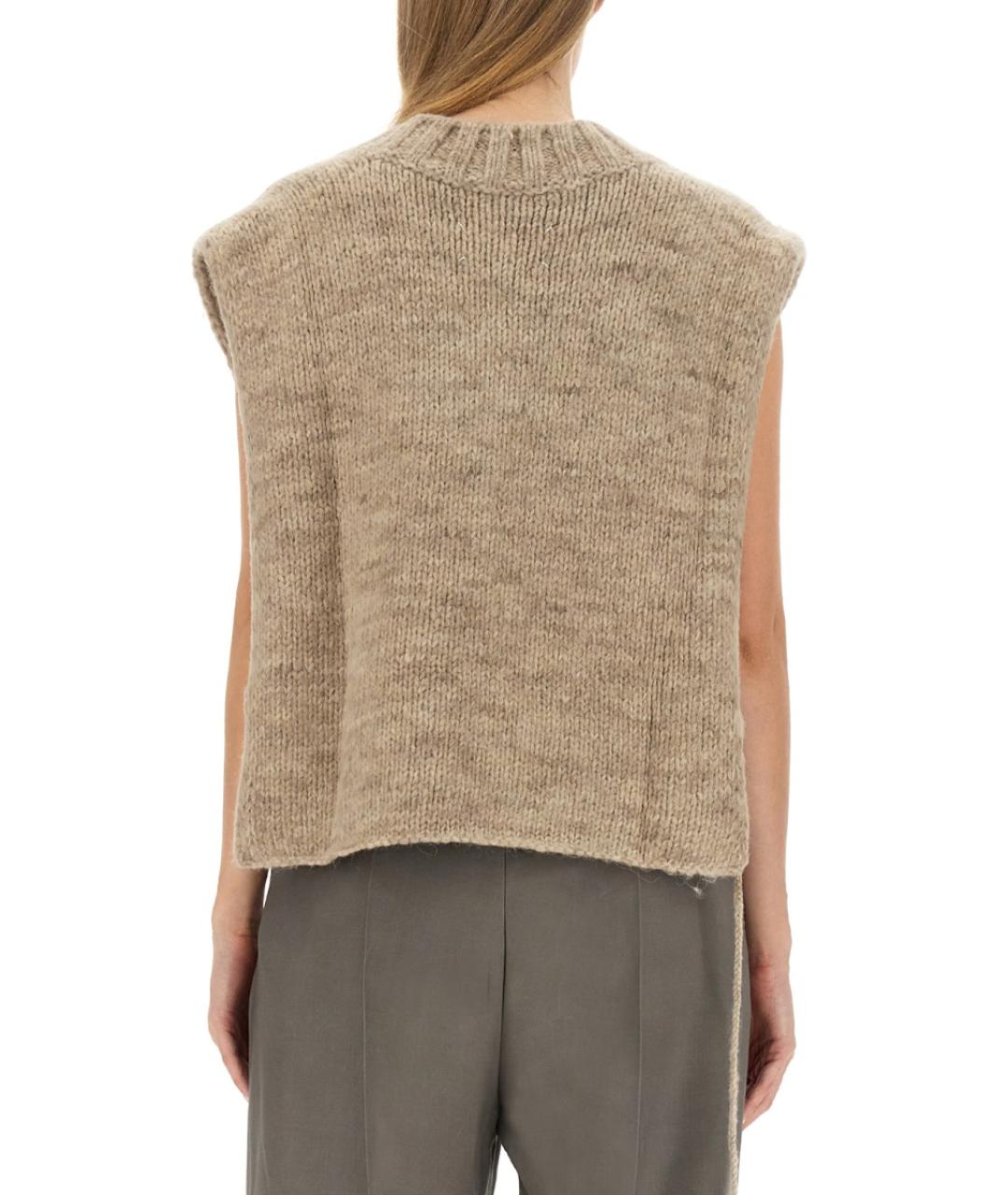MAISON MARGIELA Бежевый шерстяной жилет, фото 4
